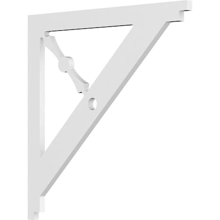 Ekena Millwork Artisan Architectural Grade PVC Bracket, 5/8"W X 18"D X 18"H BKTP01X18X18AR